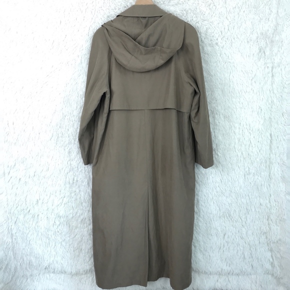 SOLD Hooded Trench Coat Long Brown London Fog - Picture 6 of 8